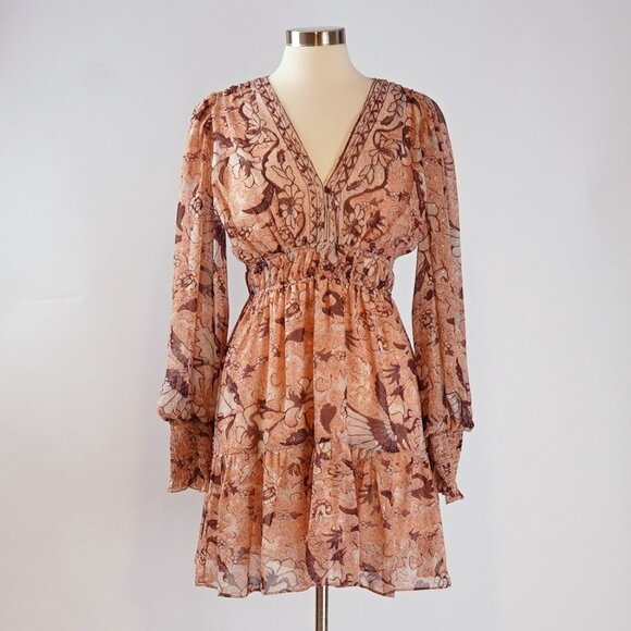 O.P.T One Pretty Time Floral Ruffle Dress NEW DEGAGE - Size Small - Picture 1 of 7